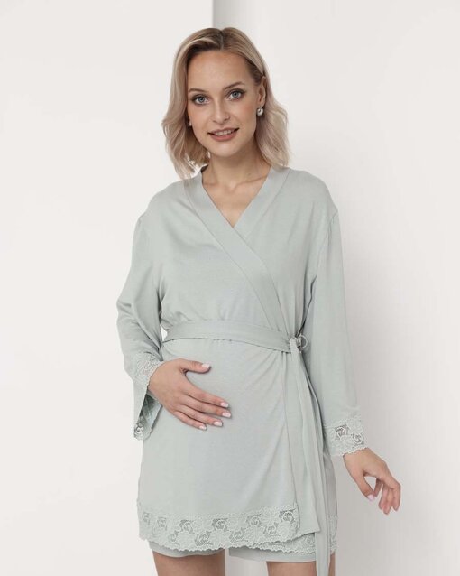 Домашний комплект для будущих и кормящих мам Nubi в оттенке шалфей — изображение 5