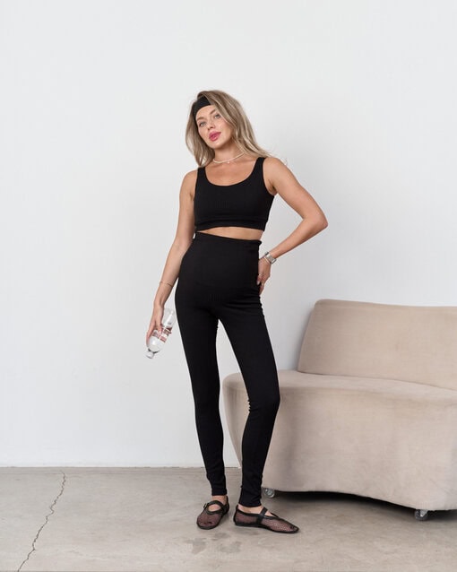 Черный топ в рубчик Soft — изображение 8