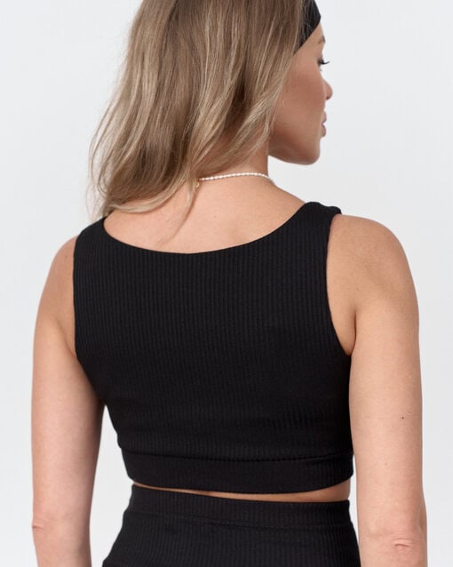 Черный топ в рубчик Soft — изображение 9