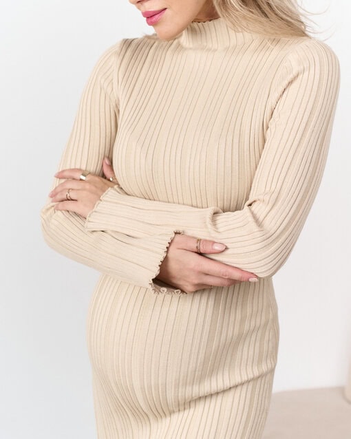 Молочное платье в рубчик Talita — изображение 7