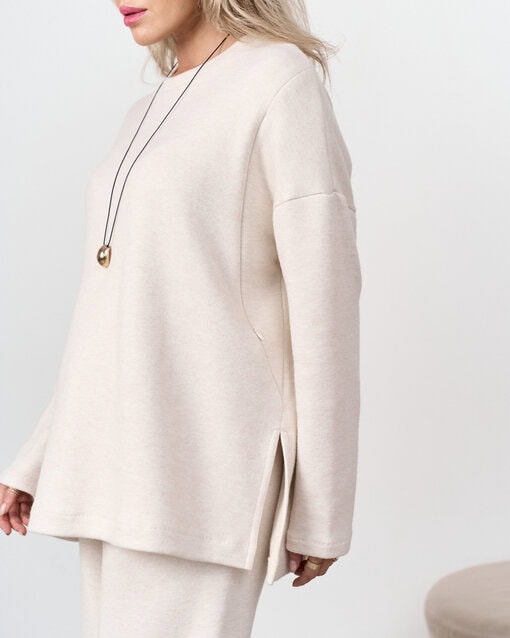 Молочный теплый джемпер для будущих и кормящих мам Trendy — изображение 14