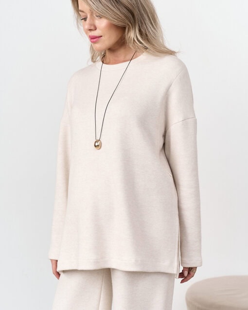 Молочный теплый джемпер для будущих и кормящих мам Trendy — изображение 15