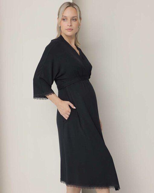 Черный домашний комплект для будущих и кормящих мам Stella — изображение 5