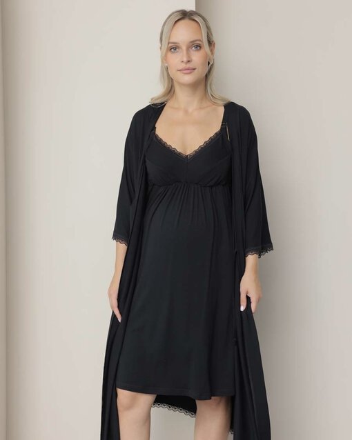 Черный домашний комплект для будущих и кормящих мам Stella — изображение 4