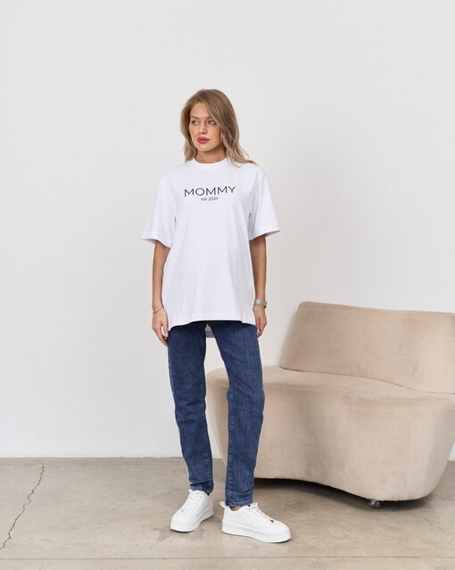 Синие джинсы moms для будущих мам Elin — изображение 5