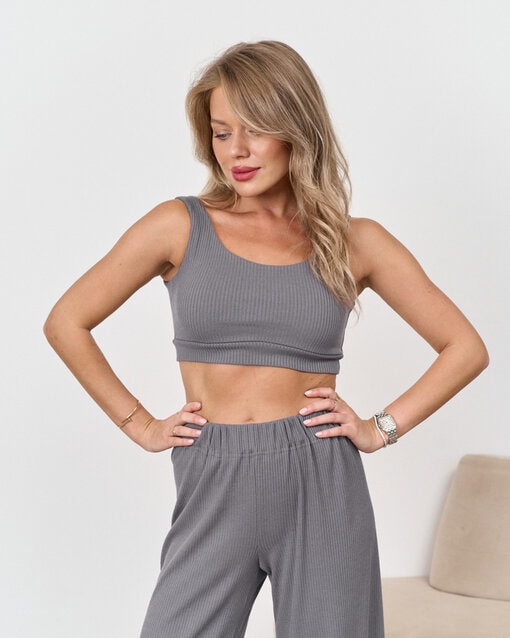 Графитовый топ в рубчик Soft — изображение 6