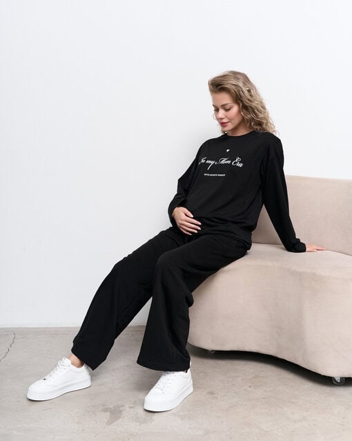 Черные брюки для будущих и кормящих мам Flex — изображение 8