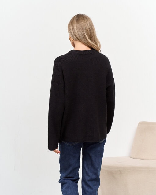 Черный джемпер в рубчик Leon — изображение 11