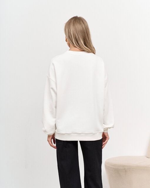 Молочный свитшот для мам Mommy est 2025 — изображение 5