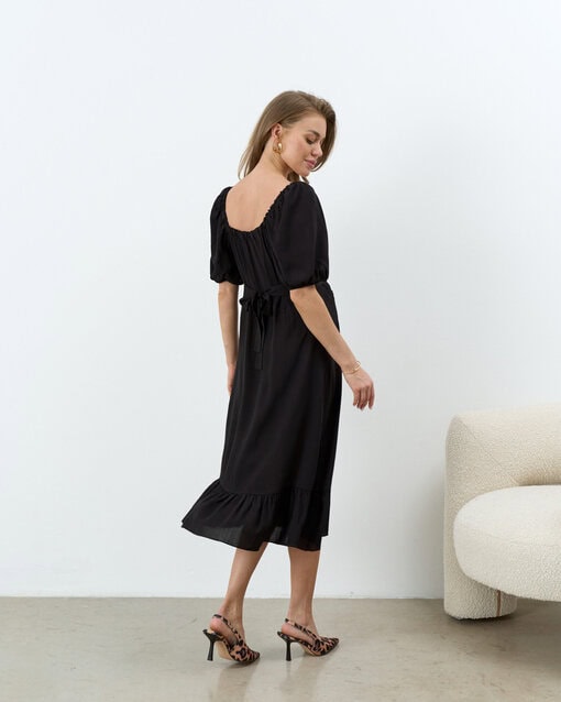 Черное платье для будущих и кормящих мам Italia — изображение 13