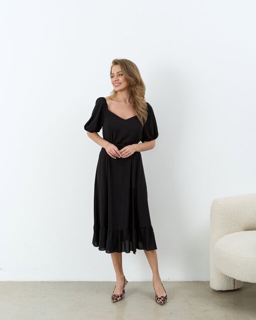 Черное платье для будущих и кормящих мам Italia — изображение 17