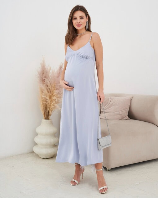 Серебряное платье для будущих и кормящих мам Karmen NEW — изображение 20