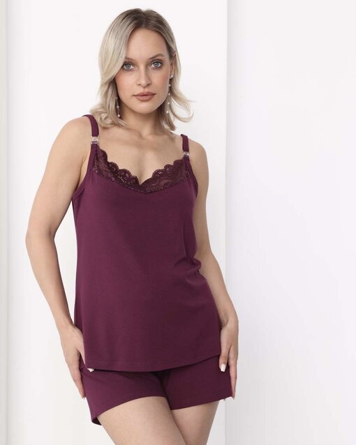 Бордовый домашний комплект для будущих и кормящих мам Nubi — изображение 10