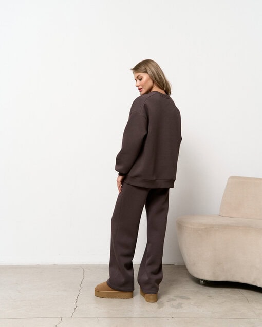 Кофейные теплые брюки для будущих мам Flex Warm — изображение 7