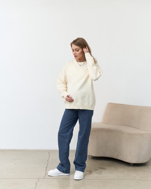 Сливочный базовый джемпер Martin — изображение 3