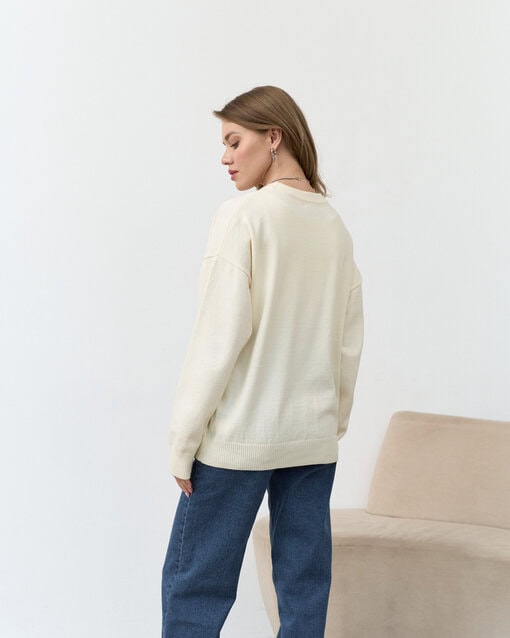 Сливочный базовый джемпер Martin — изображение 6