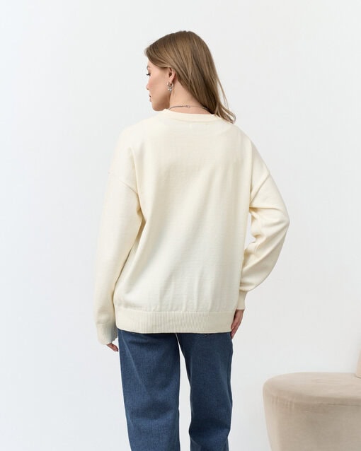 Сливочный базовый джемпер Martin — изображение 8