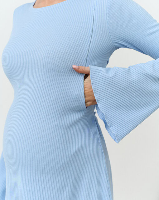 Голубое макси-платье для будущих и кормящих мам Velina — изображение 2