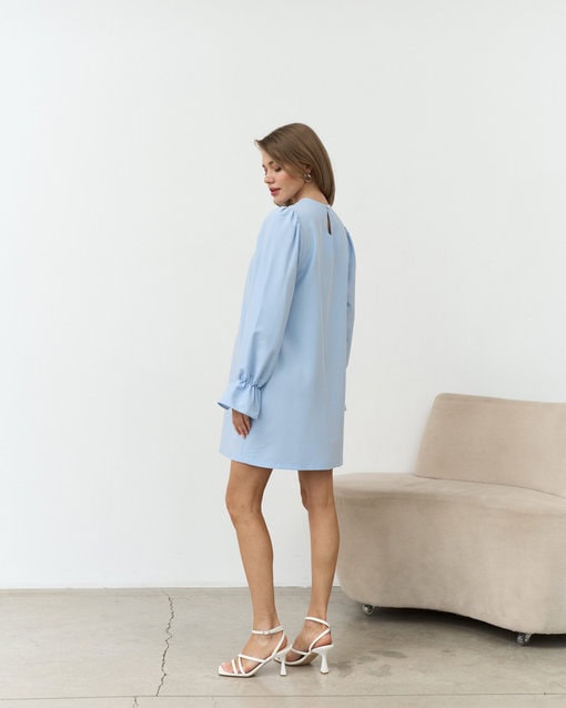 Голубое мини-платье для беременных Maysi — изображение 7