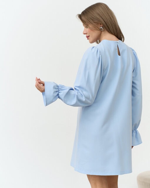 Голубое мини-платье для беременных Maysi — изображение 6