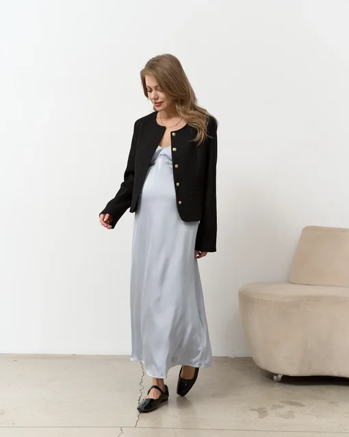 Черный жакет из ткани-букле Gale — изображение 8