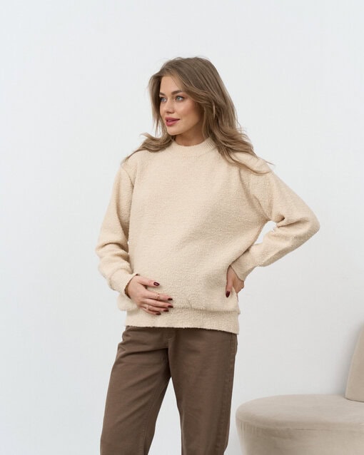 Бежевый джемпер из пряжи букле Tommi — изображение 4