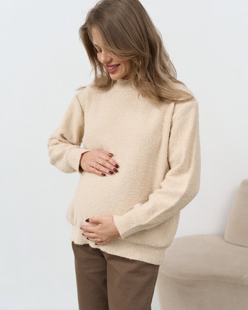 Бежевый джемпер из пряжи букле Tommi — изображение 6