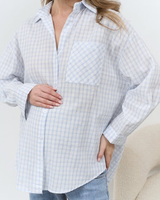 Голубая рубашка в клетку Liam — изображение 11