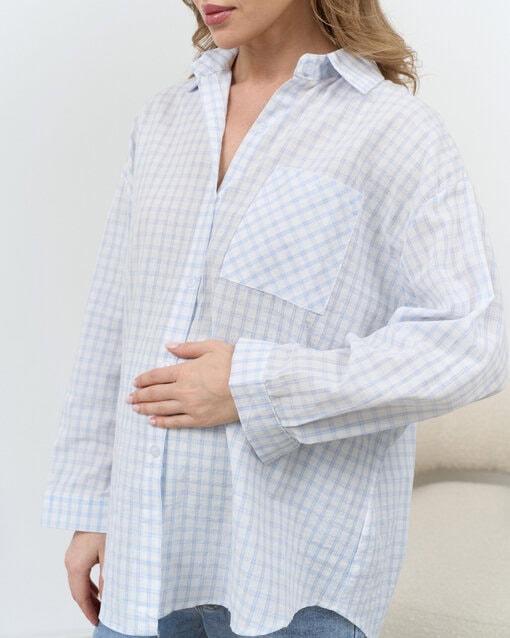 Голубая рубашка в клетку Liam — изображение 2