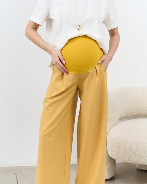 Горчичные брюки-палаццо для будущих мам Osaka — изображение 7