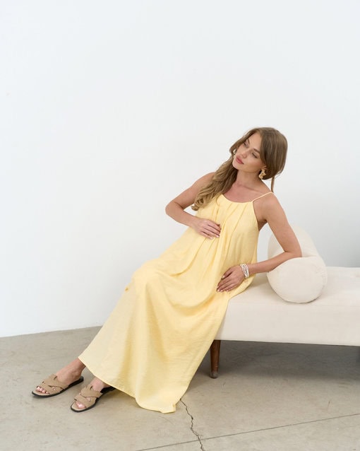 Желтый сарафан для будущих мам Carina — изображение 9