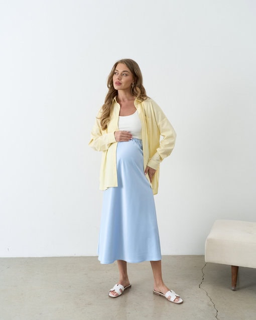 Голубая атласная юбка Kate — изображение 5