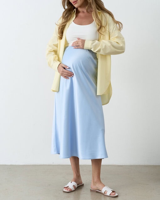 Голубая атласная юбка Kate — изображение 6