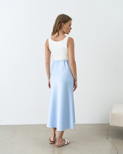 Голубая атласная юбка Kate — изображение 8