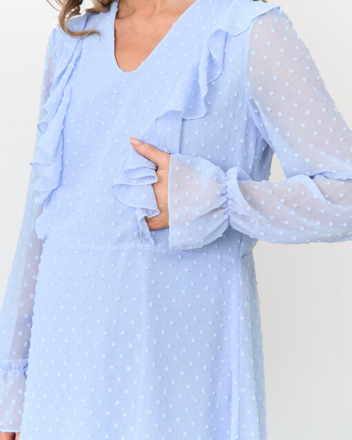 Голубое платье для будущих и кормящих мам Bogema — изображение 2