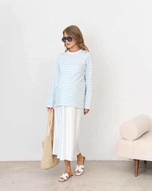 Голубая тельняшка для будущих и кормящих мам Marina New — изображение 3