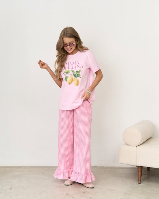 Розовая футболка для будущих и кормящих мам Mama Siciliana — изображение 6