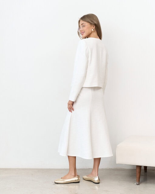 Молочная твидовая юбка Gale — изображение 10