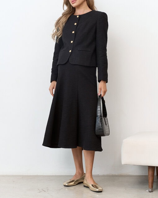 Черная твидовая юбка Gale — изображение 4