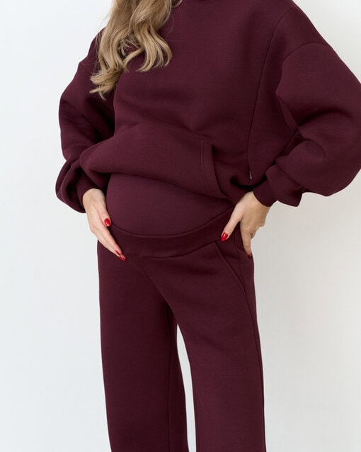 Сливовые теплые брюки для будущих мам Flex Warm — изображение 2
