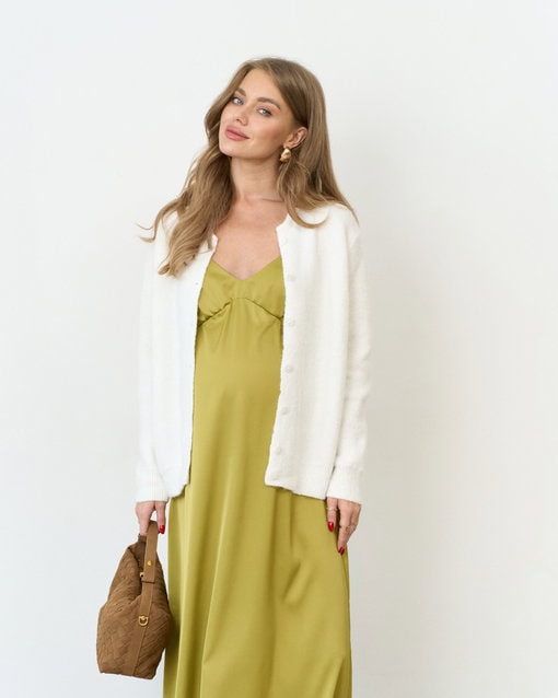 Молочный пушистый кардиган на пуговицах Megan — изображение 7