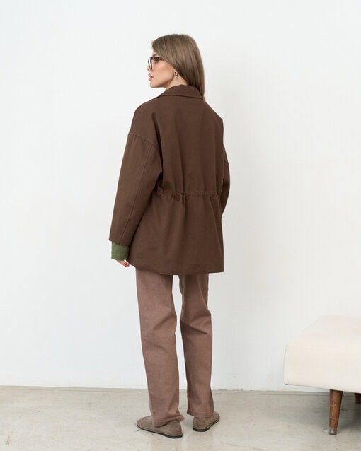 Коричневая куртка-парка для будущих и кормящих мам Rain — изображение 12