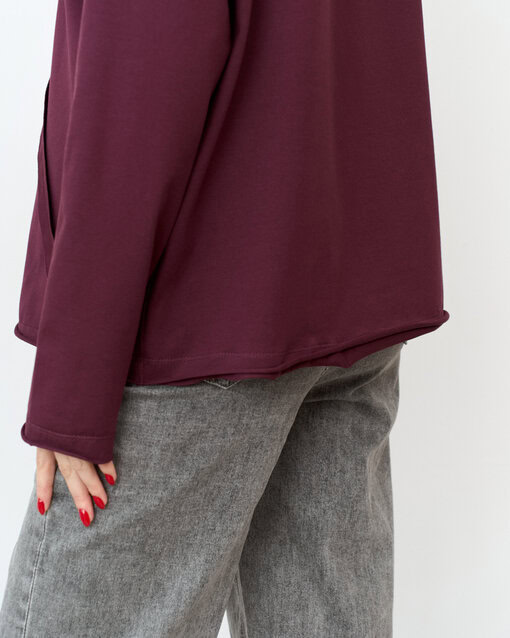 Сливовый лонгслив для будущих и кормящих мам Agata — изображение 9