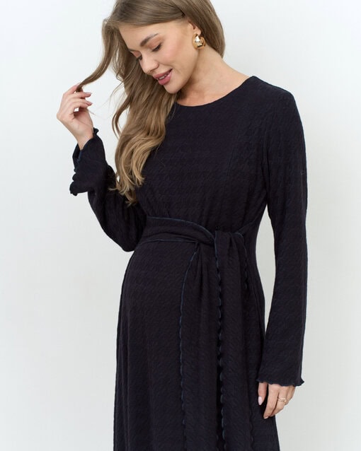 Синее теплое платье для будущих и кормящих мам Malta Warm — изображение 13