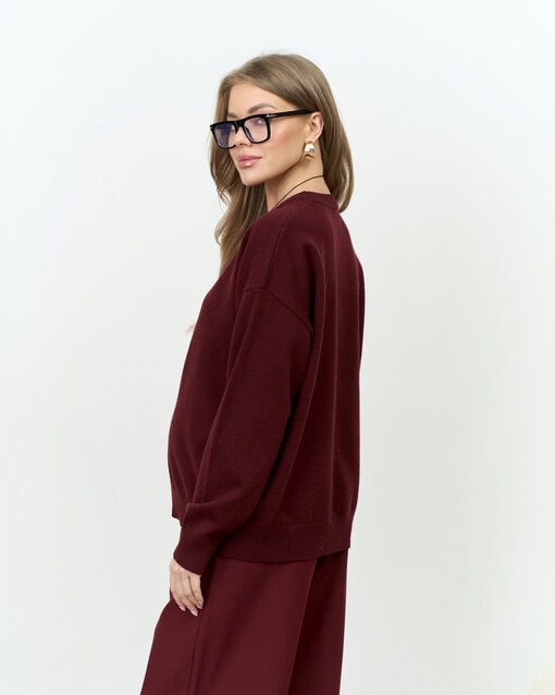 Бордовый базовый джемпер Martin — изображение 9