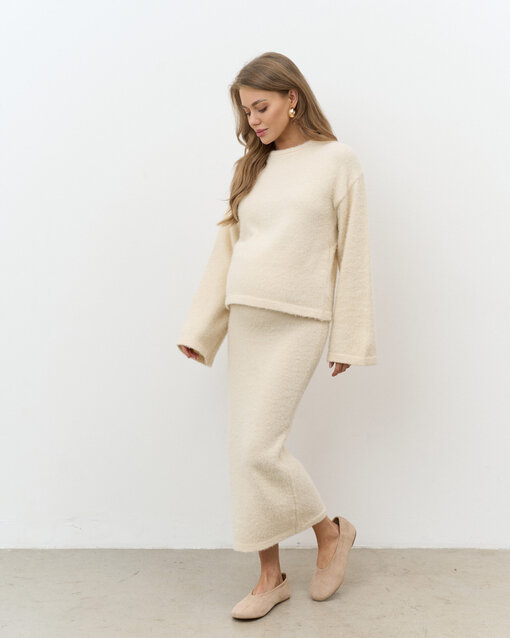 Кремовый трикотажный пушистый комплект Kirsten New — изображение 4