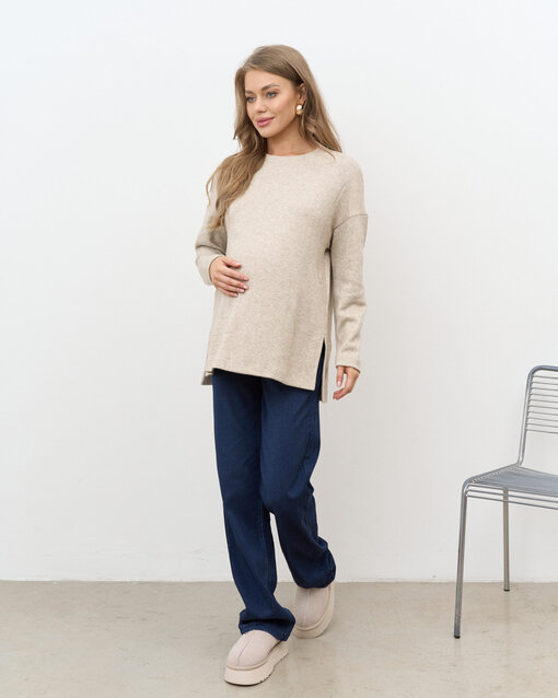 Темно-синие теплые джинсы для будущих мам Vitta Warm — изображение 9