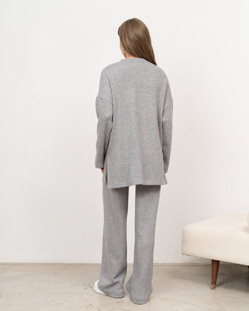 Темно-серый теплый джемпер для будущих и кормящих мам Trendy — изображение 6