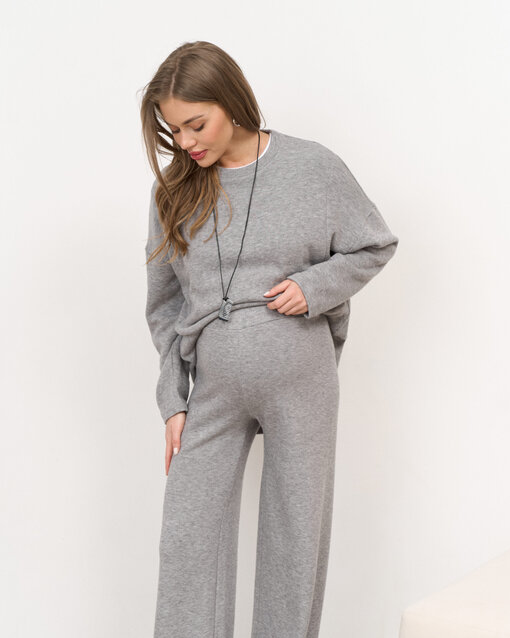 Темно-серые теплые брюки для будущих и кормящих мам Trendy — изображение 8
