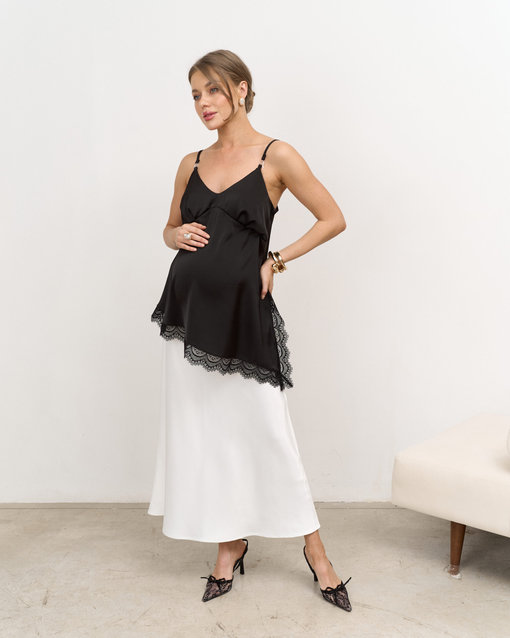 Черный топ Lulu с кружевом и секретами для ГВ — изображение 7